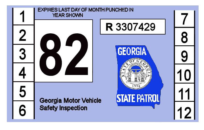 Modal Additional Images for 1982 Georgia Inspection Sticker